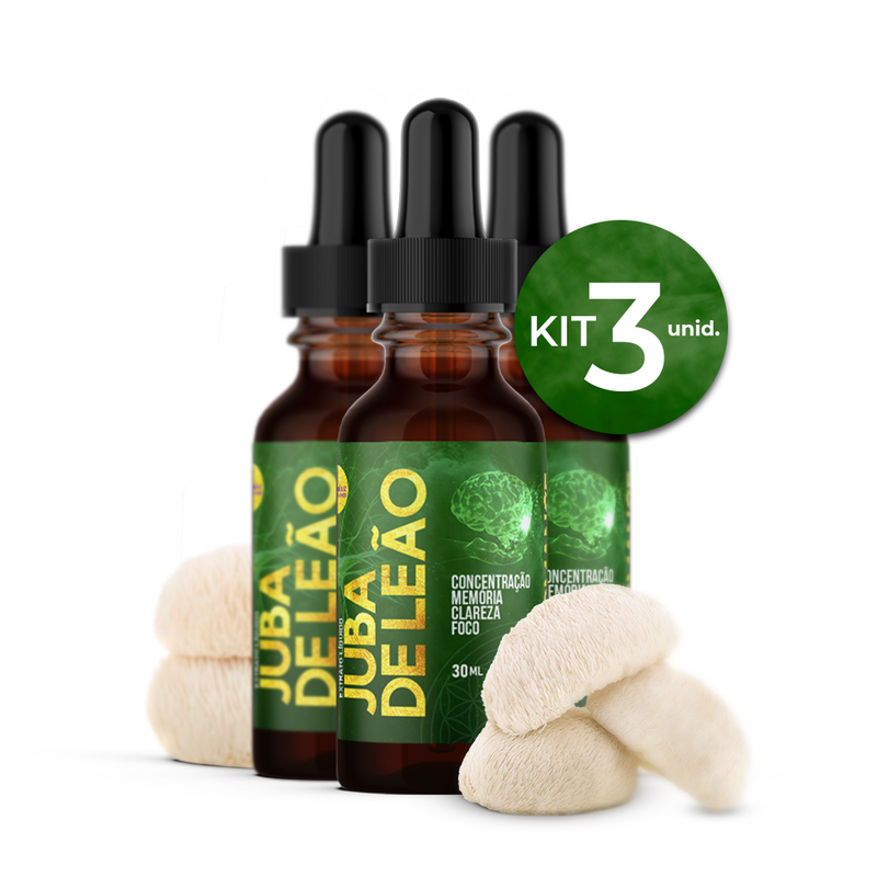 Extrato Cogumelo Juba de Leão - Kit 03 Und.