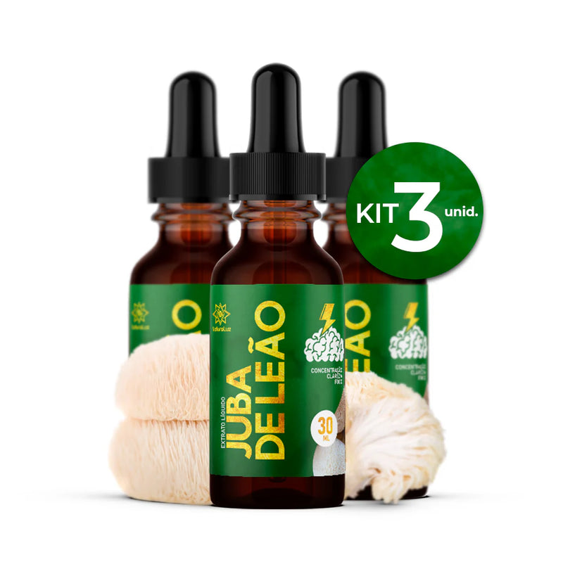 Extrato Cogumelo Juba de Leão - Kit 03 Und.