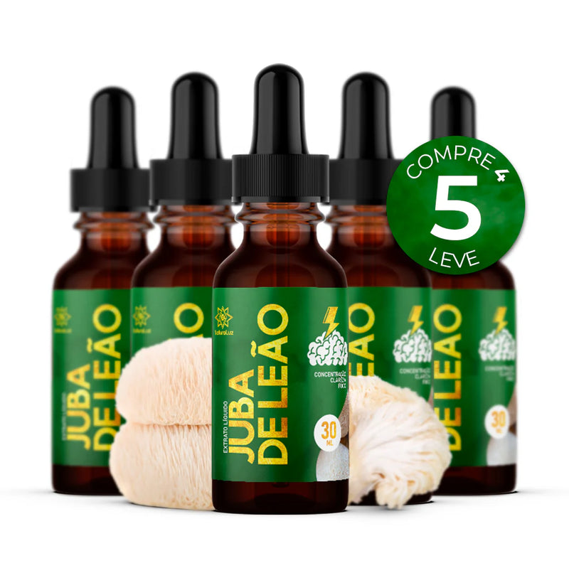 Compre 4 e Leve 5 - JUBA DE LEÃO - Extrato Cogumelo Funcional