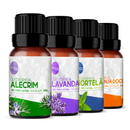 Kit Harmonia - 4 Óleos Essenciais Puros (Lavanda, Alecrim, Hortelã, Laranja Doce)