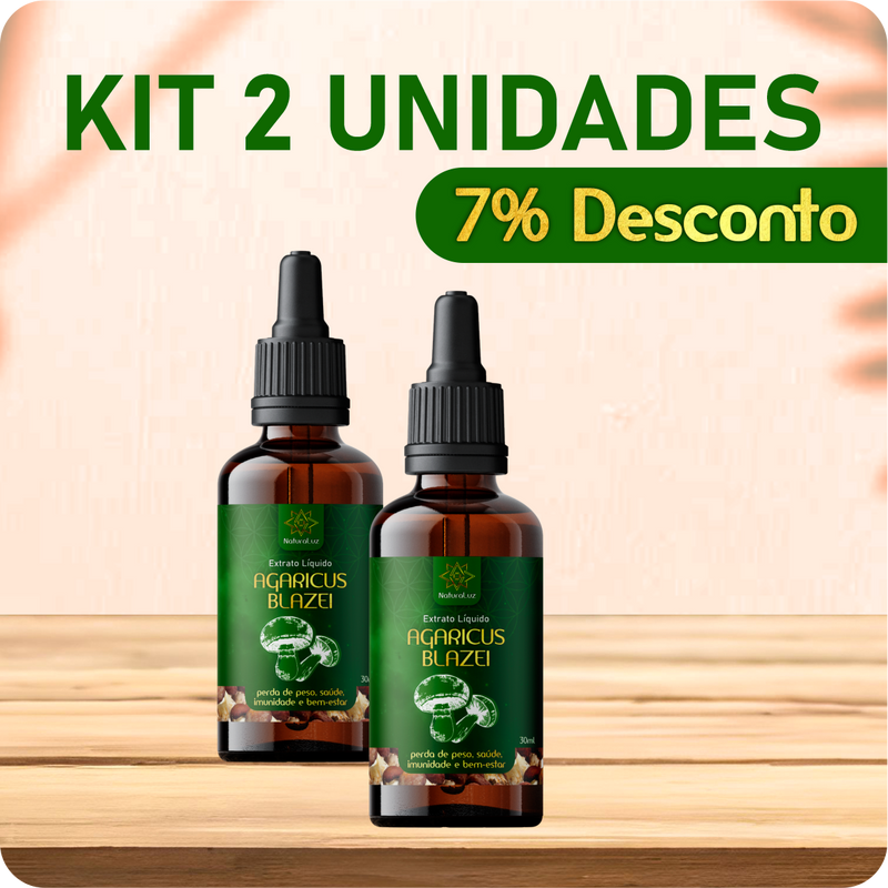 Extrato Cogumelo Agaricus Blazei - Kit 02 Und.