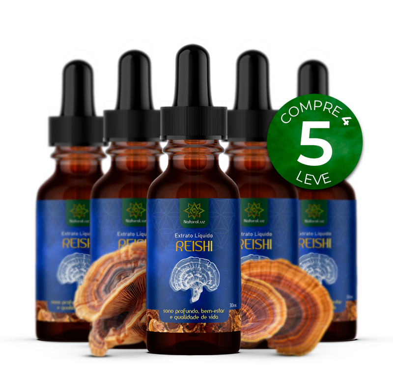 Compre 4 e Leve 5 - REISHI - Extrato Cogumelo Funcional