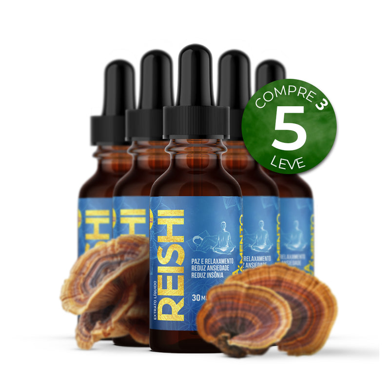 Compre 3 e Leve 5 - REISHI - Extrato Cogumelo Funcional