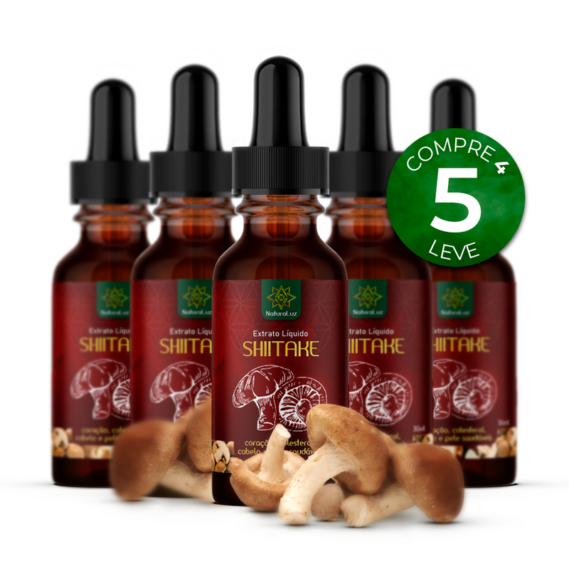 Compre 4 e Leve 5 - SHIITAKE - Extrato Cogumelo Funcional