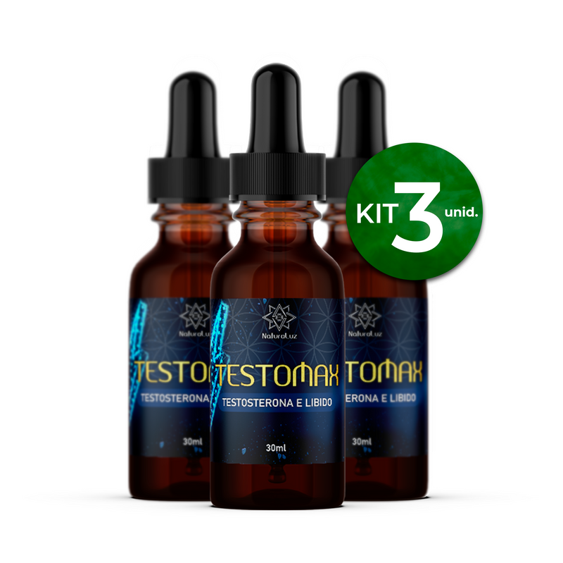 TESTOMAX - Aumento Testosterona - KIT 03 Und. (Dura 60 Dias)