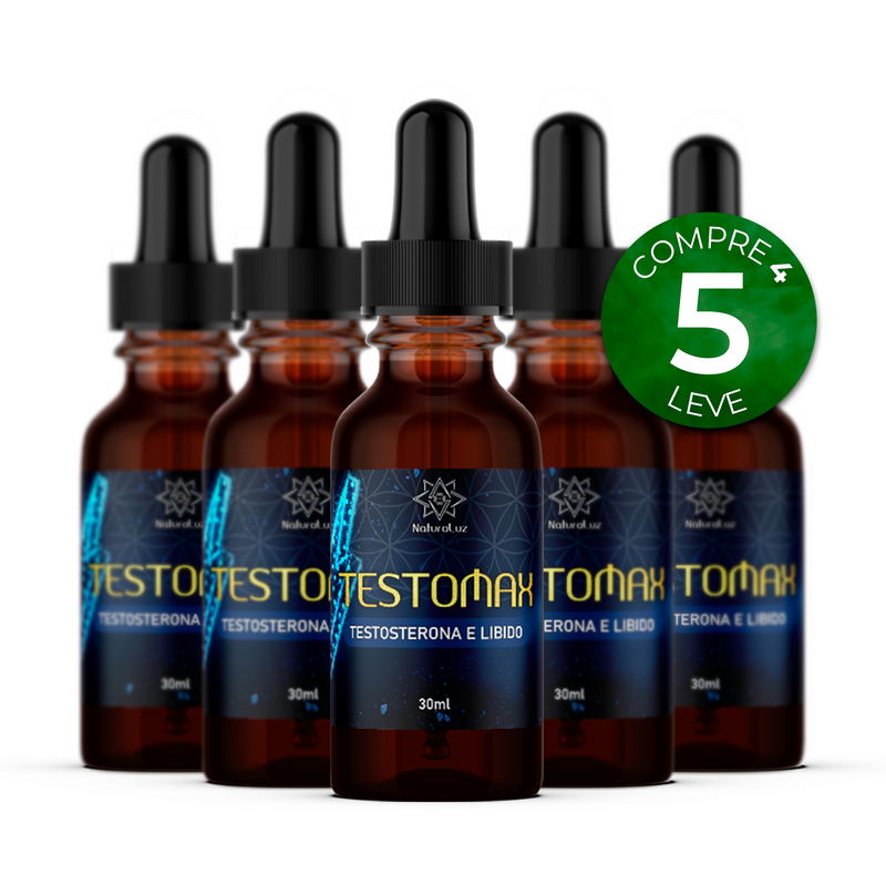 COMPRA 4 e LEVE 5 - TESTOMAX - Aumento Testosterona (Dura 90 Dias)