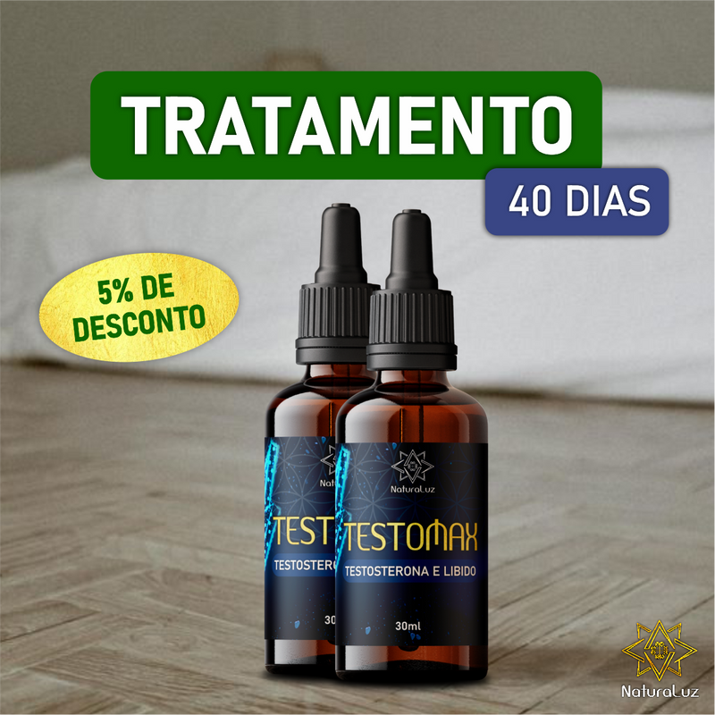 TESTOMAX - Aumento Testosterona - KIT 02 Und. (Dura 40 Dias)