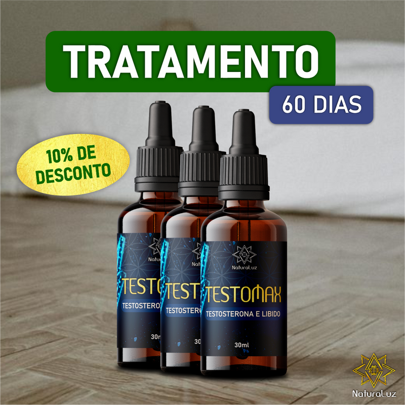 TESTOMAX - Aumento Testosterona - KIT 03 Und. (Dura 60 Dias)