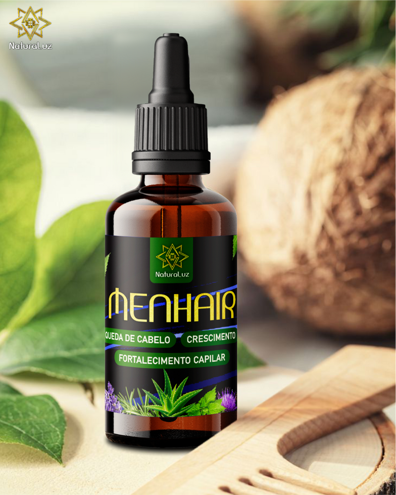 MENHAIR - Anti-queda Natural, Crescimento Cabelo e Barba - KIT 03 Und. (Dura 60 Dias)